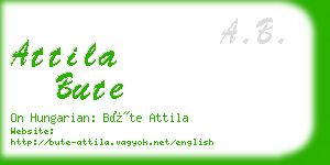 attila bute business card